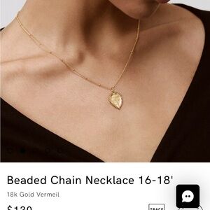 MONICA VINADER Gold Vermeil Beaded Necklace